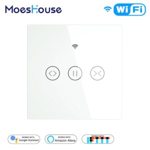Tuya WiFi Smart Curtain Blind Switch for Electric Motorized Curtain Roller Shutter Works with Alexa Google Home Smart Home