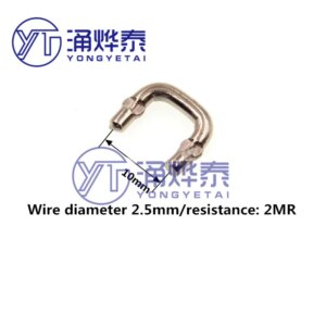 YYT Manganin copper resistance/sampling resistance 2 milliohms/pitch 10mm/wire diameter 2.5mm/0.002R/2mR high current
