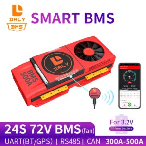 smart bms daly board 3.2V 24s lifepo4 400ah battery EV bms 72V 300A 400A 500A bms lifepo4 Bluetooth UART RS485 CAN With Fan