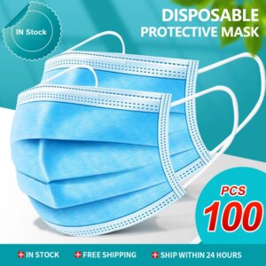 10-200PCS Disposable Mask Dustproof Anti-fog Breathable 3-Layer Mouth Face Masks For Face Shield Mascarillas Desechab Facemask
