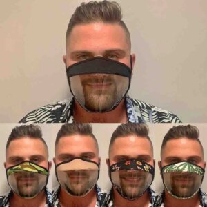 1PC Adult Mask With Clear Window Visible Expression For The Deaf And Hard Of Hearing Face Mask Transparent Mouth Mask masques