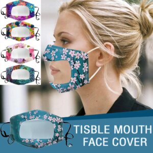 1PC Protection Clear Window Visible Expression For The Deaf And Hard Of Hearing Scarf mascarillas for face Health breathable