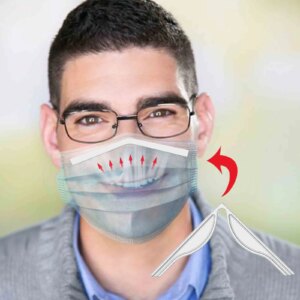 1PCS Silicone Face Mask Prevent Eye Glasses From Fogging Anti Fog Silicone Nose Bridge Holder Face Mask Bracket mascarillas FN50
