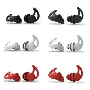 1Pair Soft Silicone Ear Plugs Noise Reduction Earplugs Ear Protector 2/3 Layers