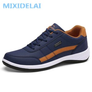 2020 New Fashion Men Sneakers for Men Casual Shoes Breathable Lace up Mens Casual Shoes Spring Leather Shoes Men chaussure homme