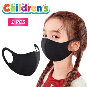 50pc Children mouth face mask black cloth face mask Haze Dust Washable Reusable Dustproof Mouth-muffle Summer Autumn Winter