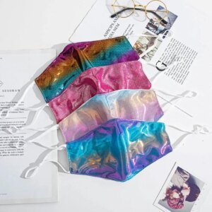 Adult Shining Fashion Face Mask Woman Color Masker Mouth Mascarilla Rosa Reutilizable Masque Lavable Mundschutz Maske Mondmasker