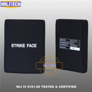 Bulletproof Side Plate NIJ IV 0101.06 Two Pieces 6"x8" Alumina AL2O3 Stand Alone Level 4 Ballistic Panel Resist M2 AP--MILITECH