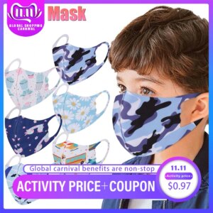 Children Kids Face Mask Cover Outdoor Toddler Reusable Washable Silk Mask Maskswashable Mascarillas for 5-10 years Old Children