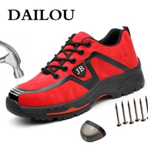 DAILOU 2020 Autumn Steel Toe Work Safety Shoes Steel Toe Cap Puncture-Proof Lightweight Comfort Work Boots Big Size 48