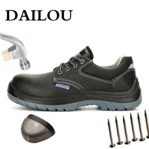 DAILOU Men's Safety Shoes Boots Steel Toe Winter Sneakers Deodorant Ultra-light Soft Bottom Safety Protective Shoes Dropshipping