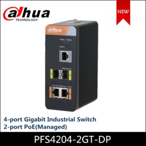 Dahua 4-port Gigabit Industrial Switch with 2-port PoE(Managed) PoE switch PFS4204-2GT-DP