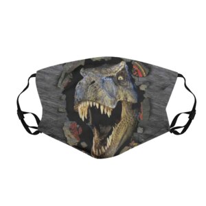 Dinosaur Pattern Face Mask With 3Pcs Filters Cotton Mouth Cover for Children Protective Facial Mask Washable Reusable Mouth Mask