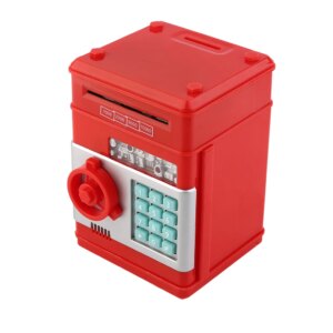 Electronic Money Safe Box Password Money Box Cash Coins Saving Box ATM Bank Safe Box Automatic Deposit Banknote Christmas Gifts