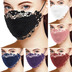 Fashion Lace Face MASK Reusable Hygiene Mouth Masks With 5 Ply Filter Anti Dust PM2.5 Face Masks