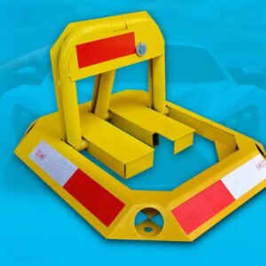 Fold Down Vehicle Security Car Parking Lock Safety Barrier Reflective sticker(operated by hand)