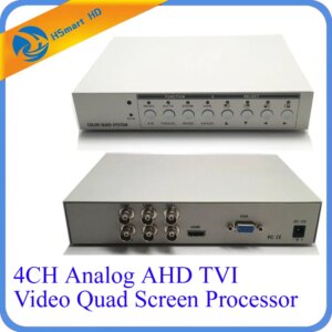 HD 1080P 4CH CCTV Multiplexer Analog AHD TVI Video Quad Screen Processor HDMI VGA Monitor Output 2 BNC Analog CVBS Video Outputs