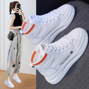 High Top Plus Velvet Women Sneakers Cold Protection Keep Warm Women Shoes Outdoor Women Casual Increase Shoes Zapatos De Mujer