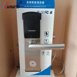 Hotel electronic keyless entrance digital door handle lock with card reader