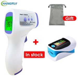 Infrared thermometer digital LED thermometers Forehead gun термометр Adult/baby Temperature Spo2 oximetro oled pulse oximeter