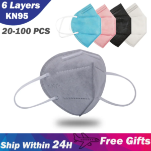 KN95 FFP2 Face Mask Anti PM2.5 Dust Masks Valveless mask valve mask ship Six- layers of protection маска для лица защитная
