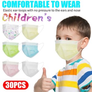 Kids Children's Disposable Face Masks Protective Child Mask 3-Layer Filtration mask Child mask Replaceable mask Маска