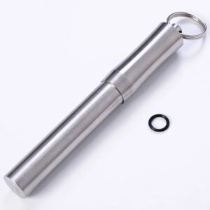 Mini Pocket Waterproof Pill Storage Bottle Keychain Toothpick Needle Holder Case Outdoor Camping Traveling Self Defense Supplies