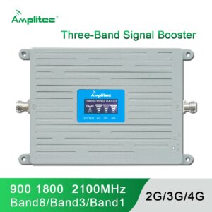 Newest GSM 2G 3G 4G Cell Phone Booster Tri Band Mobile Signal Amplifier LTE Cellular Repeater GSM DCS WCDMA 900/1800/2100MHz Kit