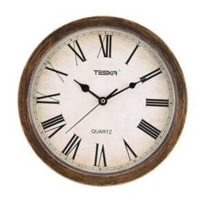 Nordic Style Vintage Round Shape Unique European Mute Wall Clock Storage Box for Home Living Room Decoration