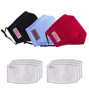 PM2.5 Anti-dust Reusable Cotton Mouth Face Masks Mouth Cover Filter 3+6PCS Mouth caps washable Facemask Mouth Cover Mascarilla