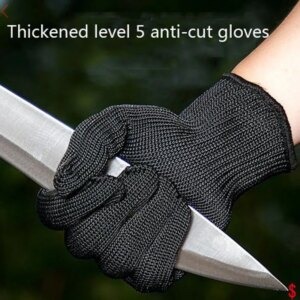 Thickened grade 5 steel wire anti cutting gloves Stainless Steel Anti cutting wear protection anti cutting labor protection glov