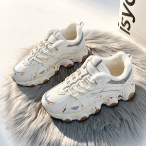 Winter Fur Shoes Woman Casual Platform Shoes Female Fashion Thick Bottom Ladies Trainers Keep Warm Plush Chunky Sneakers Woman