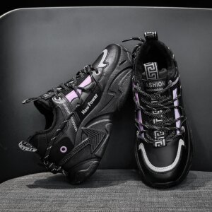 Women's Fashion Sneakers Lace-up Light Breathable Flats Shoes Keep Warm Soft Bottom Cotton Shoes Outdoor Damping Low Lady Shoes