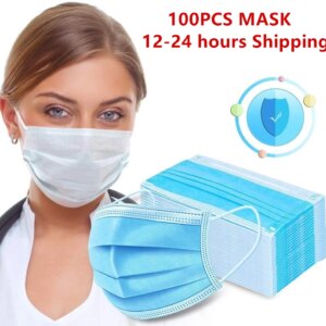 10/50/100/200pcs Mouth Mask Disposable Face Mask Anti Dust PM2.5 Germ Protection 3 Layer Non-woven Mouth Cover Tapabocas