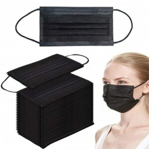 10/50/100 Pcs Mouth Mask Disposable Black Cotton Mouth Face Masks Non-woven Mask 3 Filter Activated Anti Pollution Masks