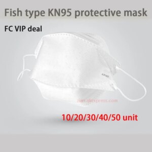 10-50 Pcs Skin Face Mask KN95 Fish Type Mouth Mask Dust-Proof Anti-PM2.5 Breathable Respirator Reusable Protective Dust Mask