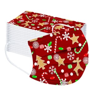 100/30/20/10p Children's Merry christmas Mask Elk printing disposable Face Masks Children's Breathable Mouth Cover