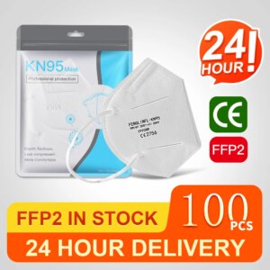 100pcs FFP2 Facial Masks KN95 Filter Mask Protect Mask Dust FFP2mask Mouth Mask Mascarillas Fast Delivery from Spain Poland