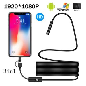 1080P Full HD USB Android Camera Endoscope IP67 1920*1080 1m 2m 5m Micro Inspection Video Camera Snake Borescope Tube
