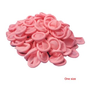 120Pcs Disposable Fingertips Protector Gloves Rubber Non-slip Finger Cover pink/white/yellow Anti Static Fingertips Gloves
