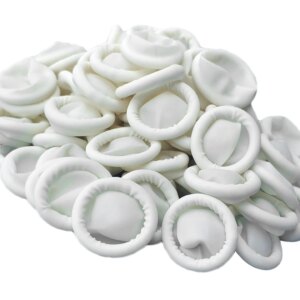 120pcs Natural Rubber Gloves Finger Cots Latex Fingertip Protective Disposable