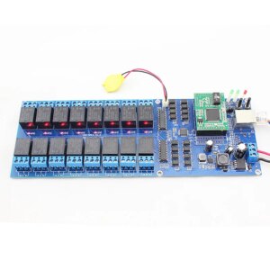 16 Channel TCP/IP Network Relay Module Remote Control Switch Mobile Phone Control Relay 12 v 16 way