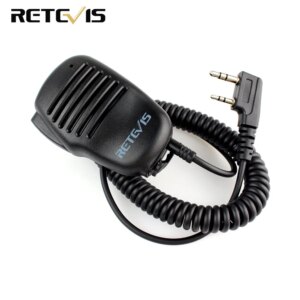 2 Pin PTT Speaker Mic For KENWOOD BAOFENG UV-5R RETEVIS H777 RT5R RT3 RT5 RT80 PUXING TYT Ham Radio Walkie Talkie C9021