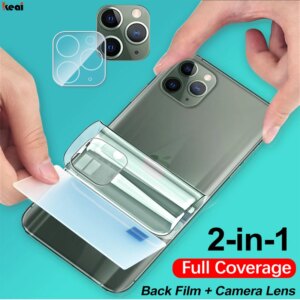 2-in-1 Full Cover Screen Protector Film For iPhone 12 Pro MAX mini Camera Tempered Glass For iPhone 11 Pro XS MAX 7 8 Plus X XR