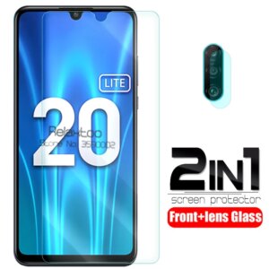 2 in 1 camera lens protective Glass For huawei honor 20 lite 20 light 6.15 screen protector tempered Glas on honor 20 lite Glass