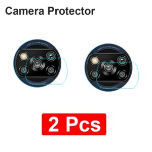 2Pcs Camera Len Glass For Xiaomi Poco X3 Glass Camera Protectors On Xiomi Poco X3 Xaomi PocoX3 X3 XiaomiX3 Mobile Phone Film