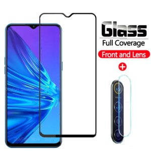 2in1 Tempered Glass for realme 5 Screen Protector on the for oppo realme 5 pro Q realme5 Camera Lens Protective Glass Films
