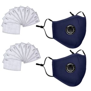2pcs+20 Filter Washable Scarf Filter Reusable dust Face Masks Mouth Cover Carbon Filter Valve Within cubrebocas tapabocas