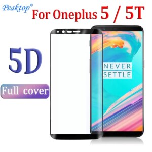 2pcs 5D Full cover For One plus 5t Protective Glass Oneplus5 Screen Protector On For Oneplus 5t Tempered Glas 9H Protection Film