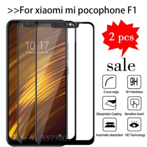 2pcs/lot Tempered Glass For Xiaomi Pocophone F1 Screen Protector Xiomi Poco x3 Pocofone F1 Mi Phone F 1 Pocof1 Protective Film